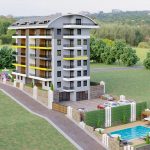 Комплекс с бассейном в курортном районе Авсаллар