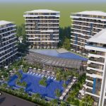 Новый проект с разными планировками квартир в Окурджаларе